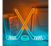 Ice Hockey Neon Sign for Wall Decor Dimmable UV-Printed Ball Led Light Sign