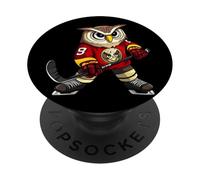 Ice Hockey Owl PopSockets Adhesive PopGrip