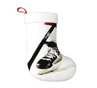 Ice Hockey Pattern Christmas Stockings - Festive Holiday Decor, Fireplace Hanging Socks, Xmas Tree Decoration Plush Lined Gift Holder Ideal Festive Red White Seasonal Accessories For Kids & Adults