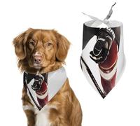 Ice Hockey Pattern Dog Bandana Triangle Dog Scarf Washable Polyester Dog Bibs Cute Pet Bandana for Medium Large Dogs Puppy and Cats