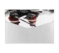 Ice Hockey Pattern File Folder with Snap&6 Pockets Reusable File Organizer Portable Document Paper Bill Receipt Organizer Plastic Envelopes for Office College Letter Size