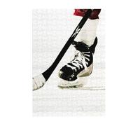 Ice Hockey Pattern Printed Wooden Puzzle 300 Piece, Cute Puzzle Game in Plastic Box for Family Entertainment and Brain Training Gifts