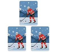 Ice Hockey Player Car Air Freshener, 3 Pcs Square Hanging Air Freshener Cards, Long Lasting Fragrance Scented Cards for Car, Home, Office White-style