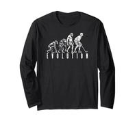 Ice Hockey Player Evolution Funny Man Ape Caveman Sport Long Sleeve T-Shirt