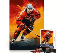 Ice Hockey Player Jigsaw Puzzles 1000 Pieces for Adults Creative Play Sharp Detail Real Challenge Home Art (38x26cm)