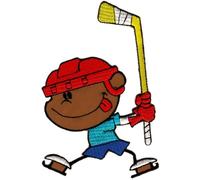 Ice Hockey Player Patch for Iron-On or Sew On Clothes Embroidered Iron-On Patch Appliqué Sport Patch Size 7.0 x 10.5 cm