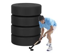 Ice Hockey Practice Discs, Indoor Hockey Pucks | 4 Ground Hockey Discs,Hockey Training, Ice Hockey Training, Hockey Pucks on