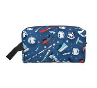 Ice Hockey Print Print Toiletry Bag for Women Travel Toiletry Bag, Spacious Capacity Cosmetic Bag for Men