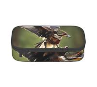 Ice Hockey Print Storage Bag Business Office Pencil Case Pencil Case Makeup Cosmetic Bag, Wild Flying Hunting, Taglia Unica