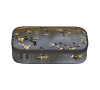Ice Hockey Print Storage Bag for Business Office, Pencil Case, Pencil Case, Pencil Bag Cosmetic Bags, Hunting Flying Wild Ducks, One Size