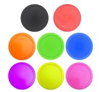Ice Hockey Pucks - Small Air Hockey Pucks | 8 x Multicoloured Round Home Air Hockey Discs, Bright Colour Sports Set, Replacement Accessories for Children and Adults