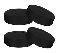 Ice Hockey Pucks Training Official Regulation Size - Premium 4 Pieces Mini Classic for Kids Practicing Youth Floor Street Roller Backyard Indoor Outdoor Game