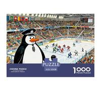 Ice Hockey Stadium Wooden Jigsaw Puzzle Waterproof 1000 Piece Puzzles for Adults Gifts Fun Challenging Games