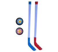 Ice Hockey Stick - Professional Street Hockey Sticks, Two Puck Set, Ergonomic Lightweight Design, Easy Storage Mesh Bag, Colorful Sports Training Equipment Enhancing Social Skills and Coordination | f