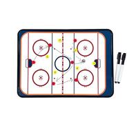 Ice Hockey Tactics Board, Magnetic Ice Hockey Tactics Board Double-Sided with Tripod Stand White Blue 60x40cm