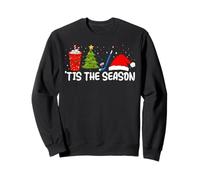 Ice Hockey Tis The Season Funny Christmas Hockey Fan Player Sweatshirt