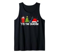 Ice Hockey Tis The Season Funny Christmas Hockey Fan Player Tank Top
