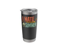 Ice Hockey Vintage Retro I Hate Summer Stainless Steel Insulated Tumbler
