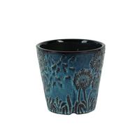 Ice Hortus Cairns Stamped Pot 14.5X13.5Cm - Blue