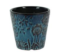 Ice Hortus Cairns Stamped Pot 22 X 21.5Cm - Blue