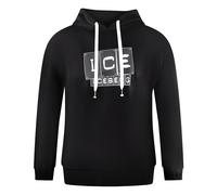 Ice Iceberg Mens Bold Blocked Logo Black Hoodie Cotton - Size Medium