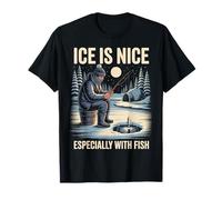 Ice is Nice Fisherman Fish Angler Ice Fishing T-Shirt