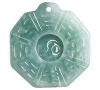 Ice Jade Pendant Necklace, Tai Chi Bagua Necklace, Represents the Balance of Yin and Yang, Ideal for Those Seeking Inner Peace and Wisdom