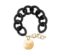 ICE - Jewellery - Chain bracelet - Black - Chunky chain bracelet for women in black colour with a gold medal (020354)