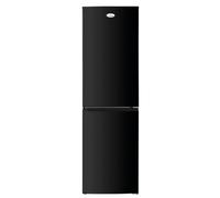 ICE KING 247L Frost Free Fridge Freezer - 4 Star - 55cm Wide - Black | 165L fridge, 82L freezer, four freezer drawers, door open alarm, LED light, glass shelves with silver trims, 40 dB low noise