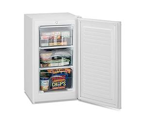 ICE KING 60L Undercounter Freezer - 4 Star - 3 Drawers - 48cm Wide - White | 7.5 hour power cut storage, 2.8 kg a day freezing capacity, transparent drawers, 40 dB low noise