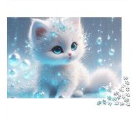 Ice Kitten Fantasy 1000 Piece Jigsaw Puzzles for Adults - Challenging Brainteasing Adults Jigsaw Puzzle, 1000pcs Puzzle for Home Decoration 52x38cm/1000pcs