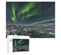 Ice Lake - Displayable Picture Puzzle, 500 PCS, New Year Decoration, with A Decorative Finished Picture