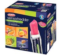 Ice Lollies Multipack with Sensofreddo Ice Bar Sourbet Mix Pack 60x 40ml Fruit Ice Lollies - Refreshing and Natural Flavoured Ice Lollies - Delicious Squeezable Ice Pops