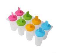Ice Lolly Molds 8 Cavity Easy Release Ice Maker for Homemade Popsicles - Safe PP Material Family Fun Summer Treats Pink Green Yellow 19.2x9x11cm