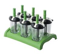 Ice Lolly Moulds, 6 Cavities Ice Pop Molds Homemade Popsicle Ice Pop Maker, Reusable Ice Cream Moulds with Sticks for Kids Adults Summer DIY Home Kitchen Tools (Green)