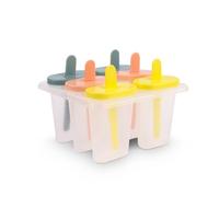Ice Lolly Moulds, Healthy Refreshing Fruit Treat Maker with Sticks and Drip Guards, Ideal Summer Kitchen Activity with Children, DIY Popsicle (6 Segment Ice Lolly Maker)