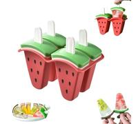 Ice Lolly Moulds Ice Cream Mould Cute Watermelon Shape Popsicle Moulds Reusable Silicone Ice Molds Easy Release Homemade Ice Cream Molds