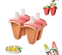 Ice Lolly Moulds Ice Cream Mould Cute Watermelon Shape Popsicle Moulds Reusable Silicone Ice Molds Easy Release Homemade Ice Cream Molds