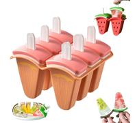 Ice Lolly Moulds Ice Cream Mould Cute Watermelon Shape Popsicle Moulds Reusable Silicone Ice Molds Easy Release Homemade Ice Cream Molds
