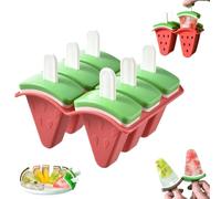 Ice Lolly Moulds Ice Cream Mould Cute Watermelon Shape Popsicle Moulds Reusable Silicone Ice Molds Easy Release Homemade Ice Cream Molds