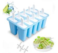 Ice Lolly Moulds, Lerryone Ice Cream Moulds 10 Pieces Reusable Silicone Popsicle Moulds, Food Grade BPA-Free Ice Pop Mould, Easy to Remove Ice Lolly Maker