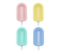 Ice Lolly Moulds, Silicone Popsicle Moulds, Reusable Non Stick Ice Cream Moulds, BPA Free Ice Pop Maker for Kids and Adults (4PCS)