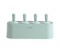 Ice Lolly Moulds with Non-Spill Lid, BPA Free Silicone Food Grade Silicone Ice Lolly Moulds for Children, Non-Stick Ice Stick Moulds Adults DIY Ice Cream Popsicle Mould for Family Party (Green)