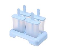 Ice Lolly Moulds with Sticks,Food Grade BPA-Free Ice Pop Moulds, DIY Ideas Ice Lolly Moulds,Ice Lolly Mould Food Grade Silicone Popsicle Mold Easy to Remove Ice Pop Moulds (4 grids,Blue)