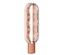 Ice Lolly Triple-Balls Design for Kids Homemade Treats Popsicle Maker Silicone Ice Fruit Juice Dessert Tool with Straw(Pink)