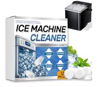 Ice Machine Cleaner - 12 Pcs Effervescent Descaler Tablets for Ice-Makers | Ice Maker Descaler Tablets & Odor Remover | Improving Hard Water and Mineral Buildup