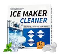Ice Machine Cleaner Descaler Tablets,12 PCS Ice Maker Cleaner,Descaling Tablets and Cleaning Tablets,Safe Scale Remover for Countertop Home Kitchen,Ice Machine Cleaner Maker Descaler