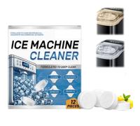 Ice Machine Cleaner Maker Descaler, 12/24 Clean Tablets for Ice Maker, Remove Odor Hard Water Mineral Buildup & Extend Service Life, Efficient Descaling Cleaning Tabs for Countertop (1Pcs)