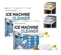 Ice Machine Cleaner Maker Descaler, 12/24 Clean Tablets for Ice Maker, Remove Odor Hard Water Mineral Buildup & Extend Service Life, Efficient Descaling Cleaning Tabs for Countertop (2Pcs)