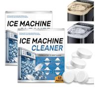 Ice Machine Cleaner Maker Descaler -12/24 Clean Tablets for Ice Makers - Bulk 12 Month Supply, Helps Remove Hard Water and Mineral Buildup (2 Pack=24pcs)